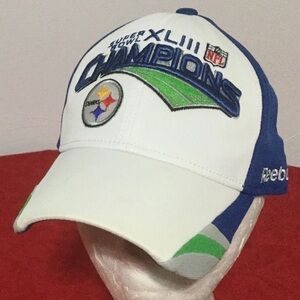 Pittsburgh STEELERS SB XLIII CHAMPS Reebok Hat NEW